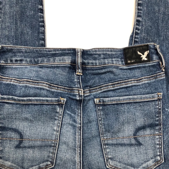 American Eagle Women's Super-Stretch Medium Wash Hi Rise Jegging sz 4 - Picture 3 of 16